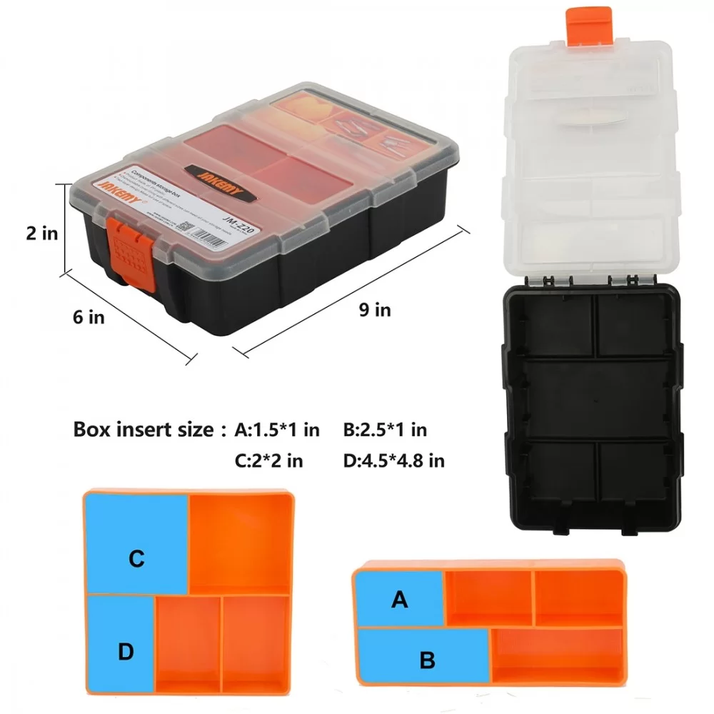 Picture of JAKEMY JM-Z20 Screwdriver Hardware Repair Tools Multi-purpose Components Double Deck Storage Box